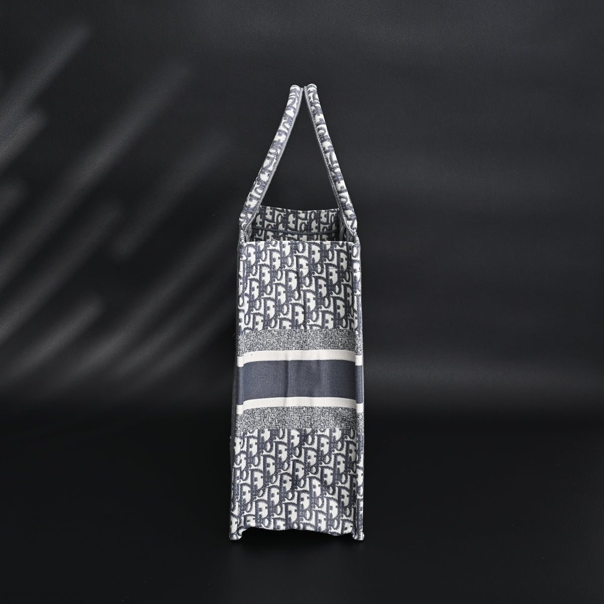 Christian Dior Large Book Tote – Grey Oblique Embroidery